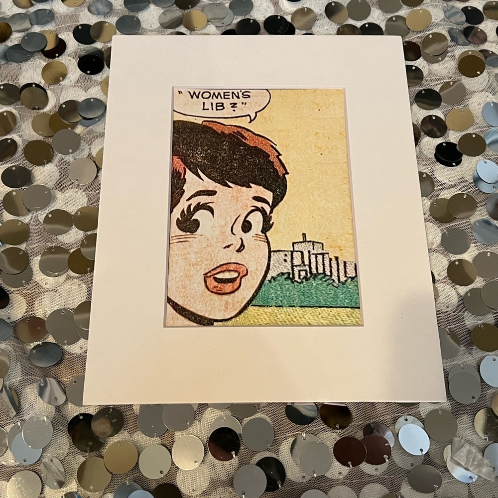 Women’s Lib comic Art matted pop equality rights
